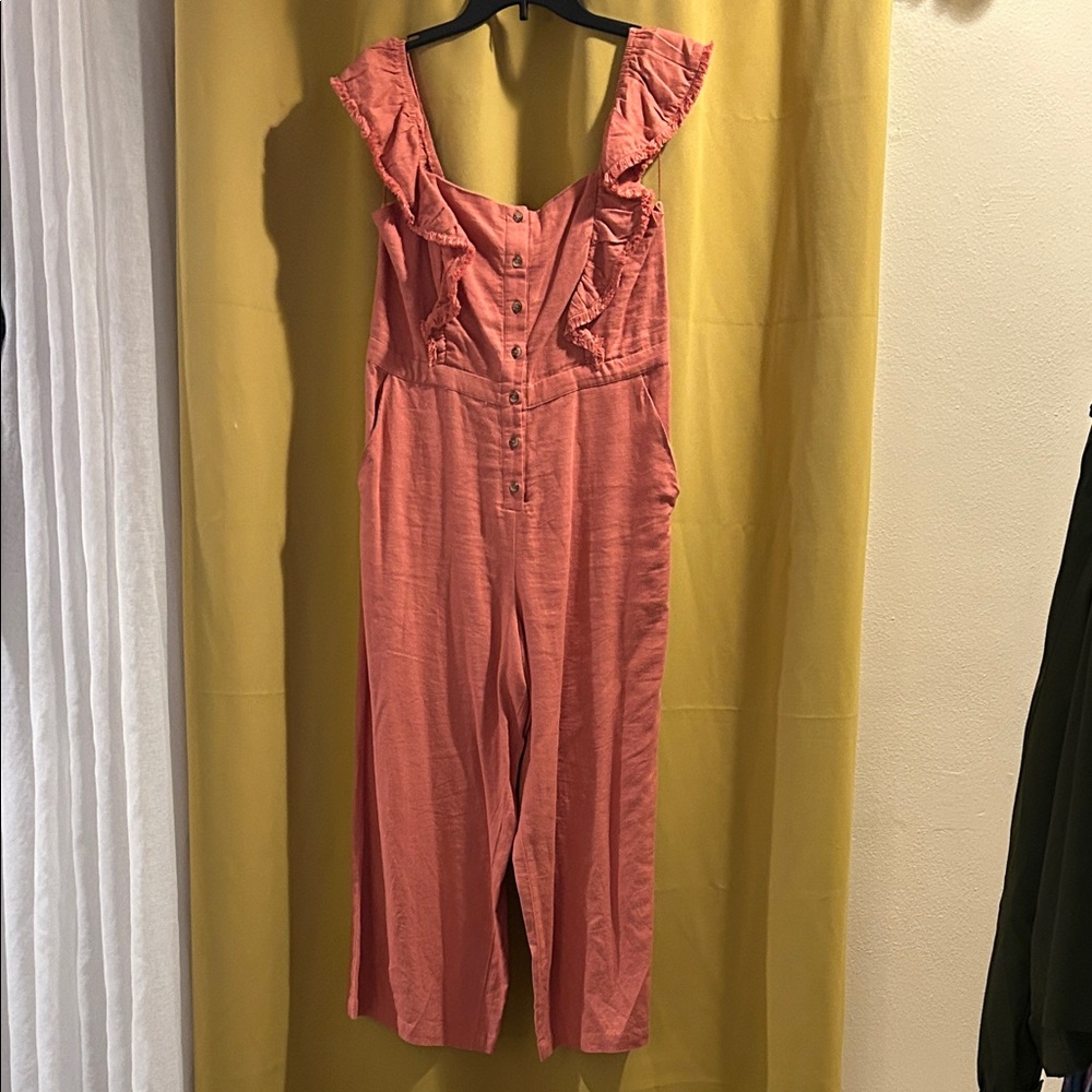 June & Hudson Coral Ruffled Jumpsuit